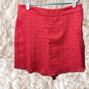 Zara Red Tweed Women's Skorts